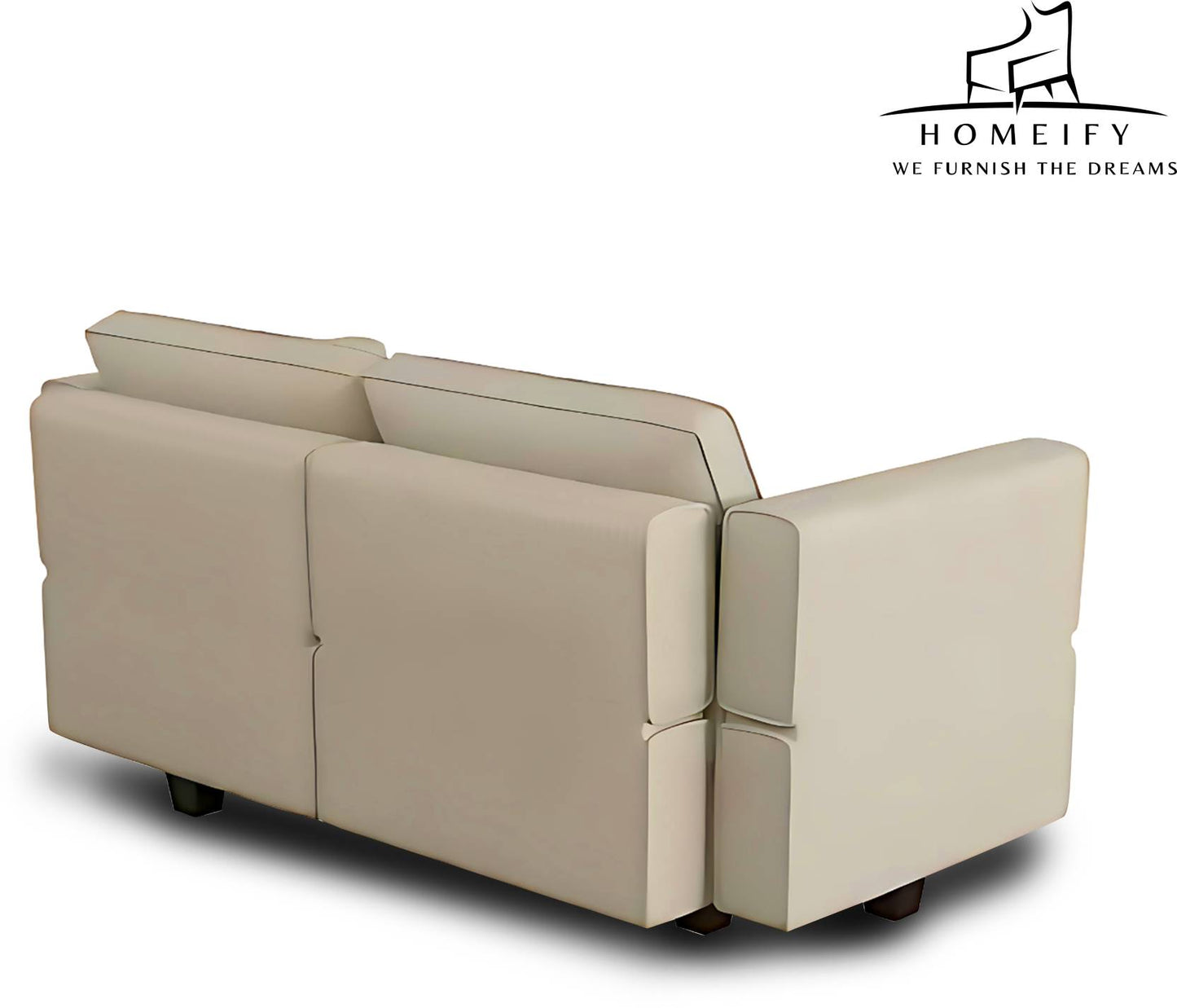 Homeify Skyler 2 Seater Sectional Sofa Set for Living Room Fabric 2 Seater Sofa (Finish Color - Beige, DIY(Do-It-Yourself)