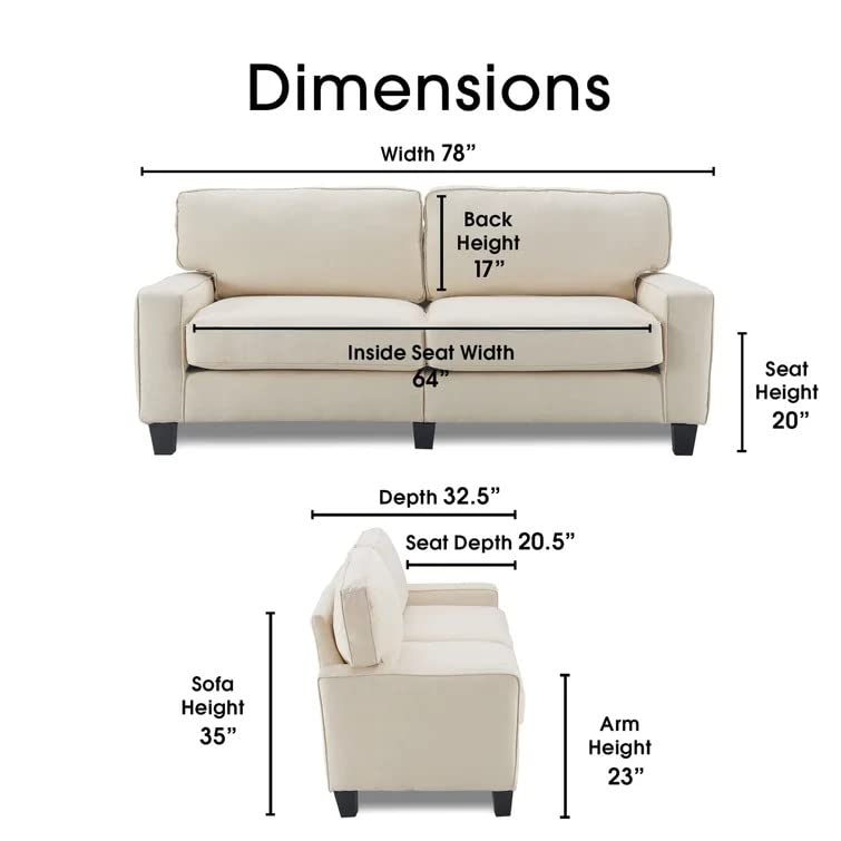 Homeify Nirvan Wooden 3 Seater Fabric Upholstered Sofa Set for Living Room (Premium Velvet,Ivory)