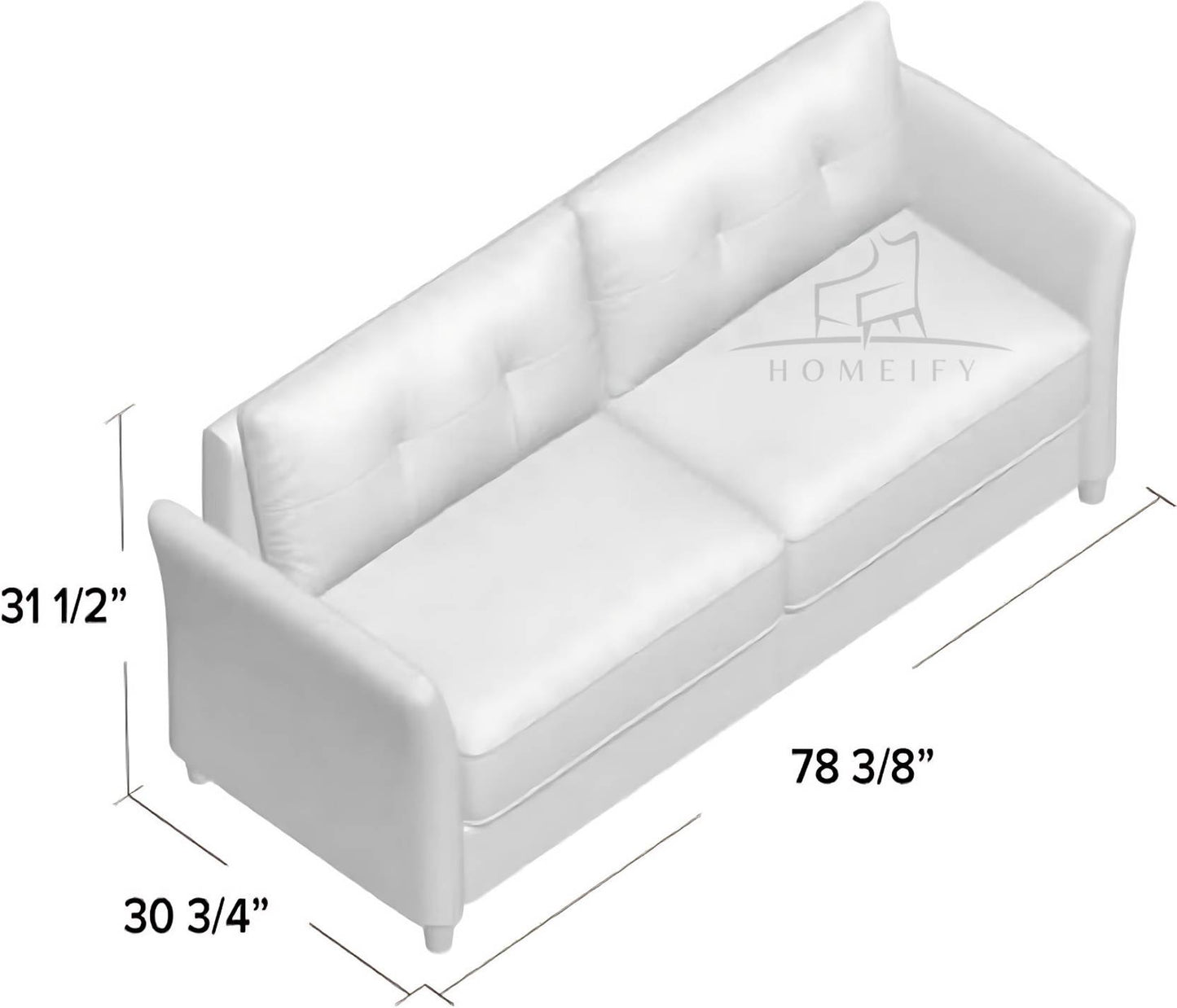 Homeify Zinus 3 Seater Fabric Sofa Set for Living Room Fabric 3 Seater Sofa (Finish Color - Blue, DIY(Do-It-Yourself)
