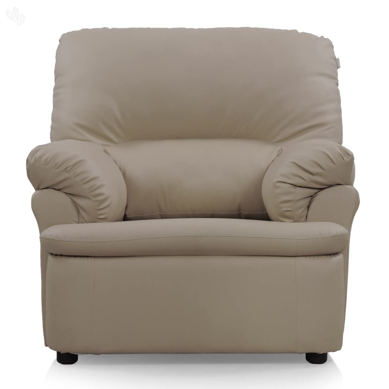 Homeify Noah Wooden 5 Seater Ivy Leatherette 3-1-1 Five Seater Sectional Sofa Set (Leatherette,Beige)