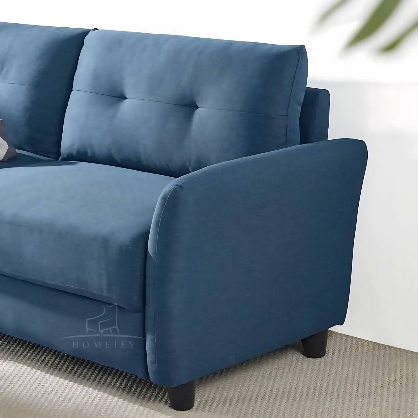 Homeify Zinus 3 Seater Fabric Sofa Set for Living Room Fabric 3 Seater Sofa (Finish Color - Blue, DIY(Do-It-Yourself)