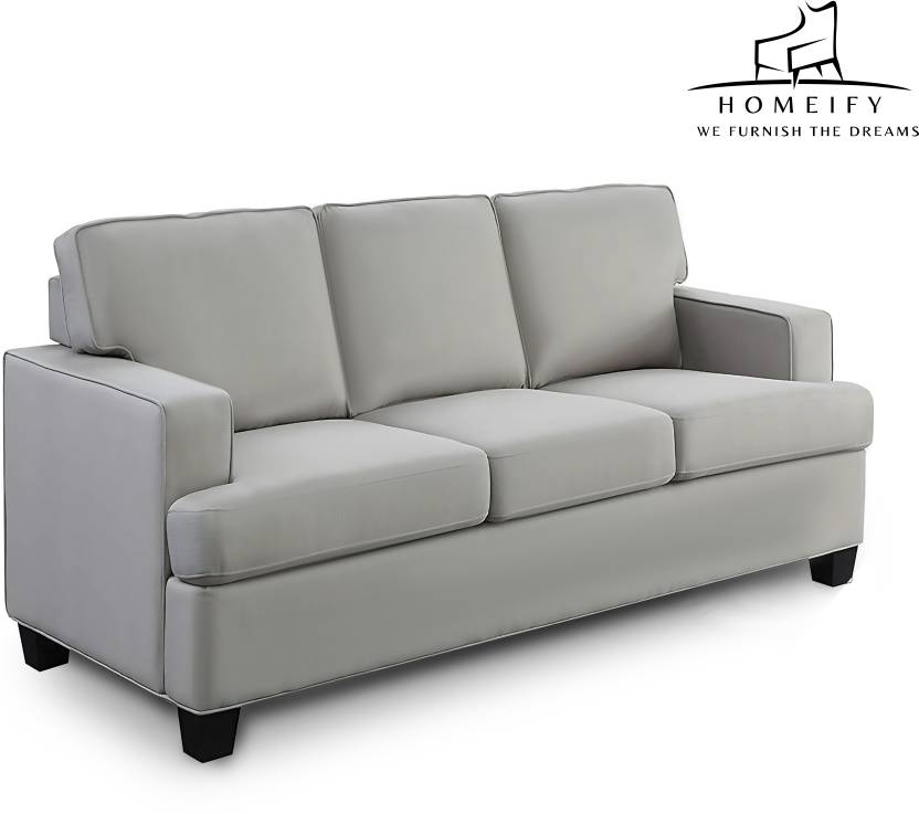 Homeify Wood Foster Fabric 3+2 Seater Living Room Sofa Set Fabric 5 Seater Sofa (Finish Color - Grey, DIY(Do-It-Yourself)