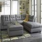 Homeify Fox Fabric 6 Seater L Shape Sofa Set for Living Room Fabric 6 Seater Sofa  (Finish Color - Grey, DIY(Do-It-Yourself)