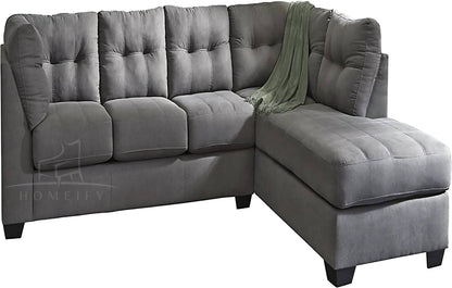 Homeify Fox Fabric 6 Seater L Shape Sofa Set for Living Room Fabric 6 Seater Sofa  (Finish Color - Grey, DIY(Do-It-Yourself)