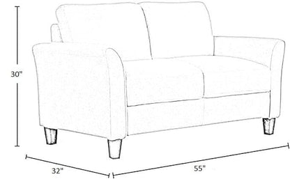 Homeify Swiss Wooden 5 Seater 3+2 Sofa Set for Living Room (Premium Velvet,Light Grey)