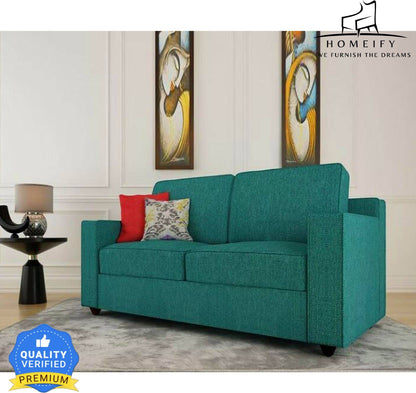 Homeify Poppy 6 Seater Living Room Sofa Set Fabric 3 + 2 + 1 Sofa Set  (Green, DIY(Do-It-Yourself))