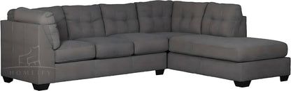Homeify Fox Fabric 6 Seater L Shape Sofa Set for Living Room Fabric 6 Seater Sofa  (Finish Color - Grey, DIY(Do-It-Yourself)