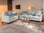 Homeify Swiss Wooden 5 Seater 3+2 Sofa Set for Living Room (Premium Velvet,Light Grey)