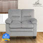 Homeify Dawson 2 Seater Leatherette Sofa for Living Room Leatherette 2 Seater Sofa (Finish Color - Grey, DIY(Do-It-Yourself)