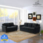 Groovecraft Ewan Wooden 3+2 Seater Modern Sofa Set for Living Room Fabric 3 + 2 Sofa Set  (Dark Grey, DIY(Do-It-Yourself)