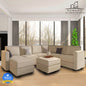Homeify Skyler 7 Seater Sectional Sofa Set for Living Room Fabric 7 Seater Sofa  (Finish Color - Beige, DIY(Do-It-Yourself)