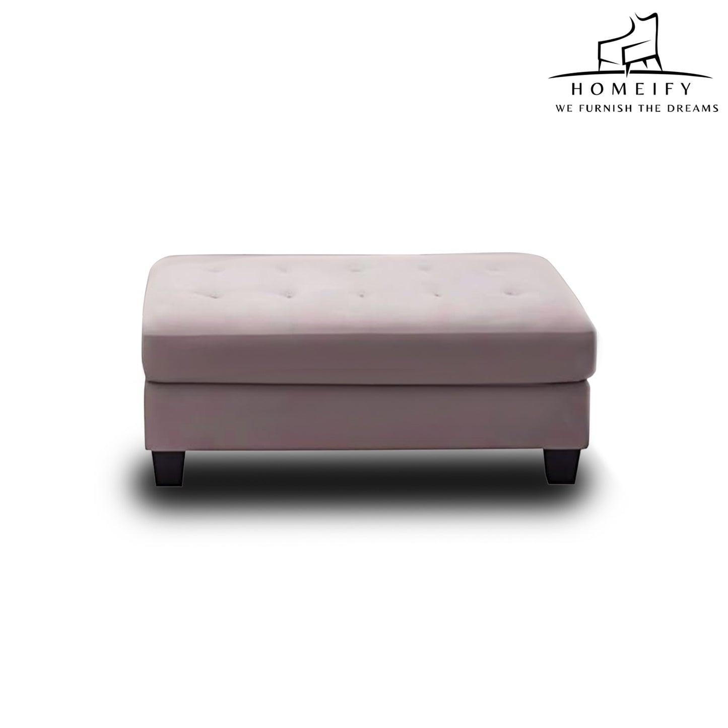 Groovecraft Greden 5 Seater Fabric L-Shaped Sectional Sofa with Ottoman for Living Room Fabric 6 Seater Sofa  (Finish Color - Beige, DIY(Do-It-Yourself)