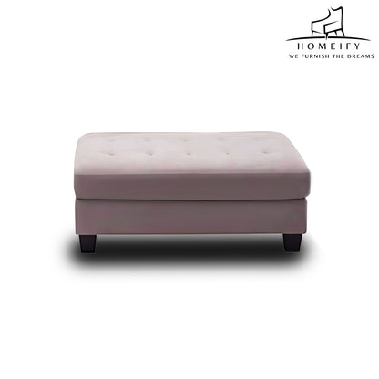 Groovecraft Greden 5 Seater Fabric L-Shaped Sectional Sofa with Ottoman for Living Room Fabric 6 Seater Sofa  (Finish Color - Beige, DIY(Do-It-Yourself)