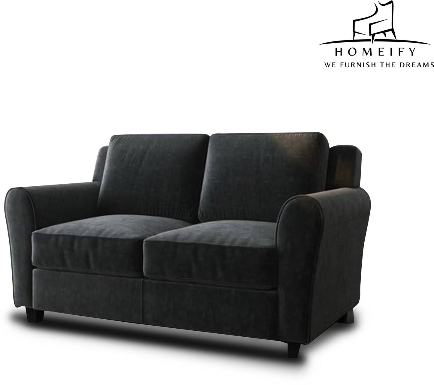 Groovecraft Ewan Wooden 3+2 Seater Modern Sofa Set for Living Room Fabric 3 + 2 Sofa Set  (Dark Grey, DIY(Do-It-Yourself)