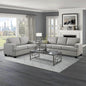Homeify Wood Foster Fabric 5 Seater Living Room Sofa Set Fabric 3 + 2 Sofa Set  (Grey, Pre-assembled)