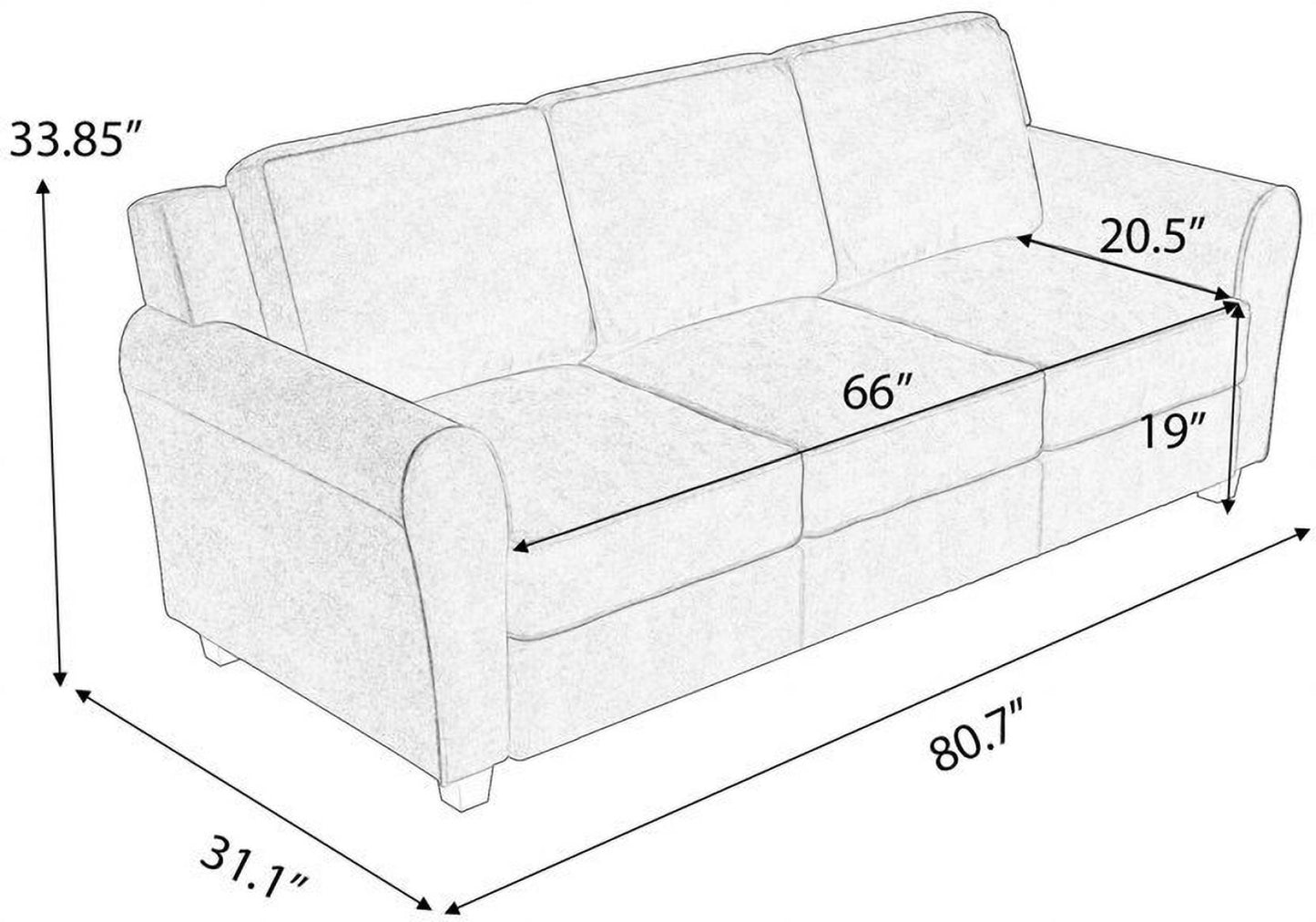 Homeify Ewan 5 Seater Modern Comfy Sofa Set for Living Room Fabric 3 + 2 Sofa Set  (Grey, DIY(Do-It-Yourself)