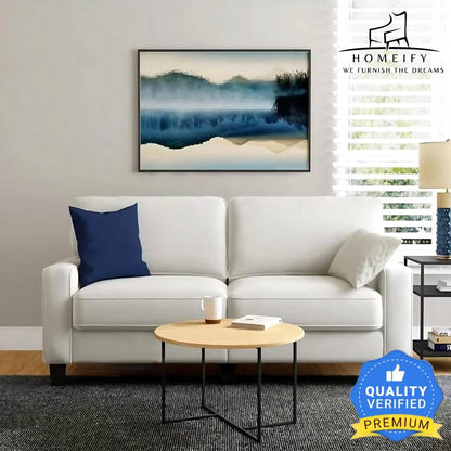 Homeify Nirvan 3 Seater Fabric Upholstered Sofa Set for Living Room Fabric 3 Seater  Sofa  (Finish Color - White, DIY(Do-It-Yourself)